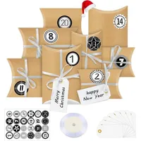 LuxusKollektion Adventskalender zum Basteln, 24 Boxen mit Aufklebern