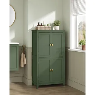 VASAGLE Badezimmerschrank 30 x 60 x 110 cm Grün MDF