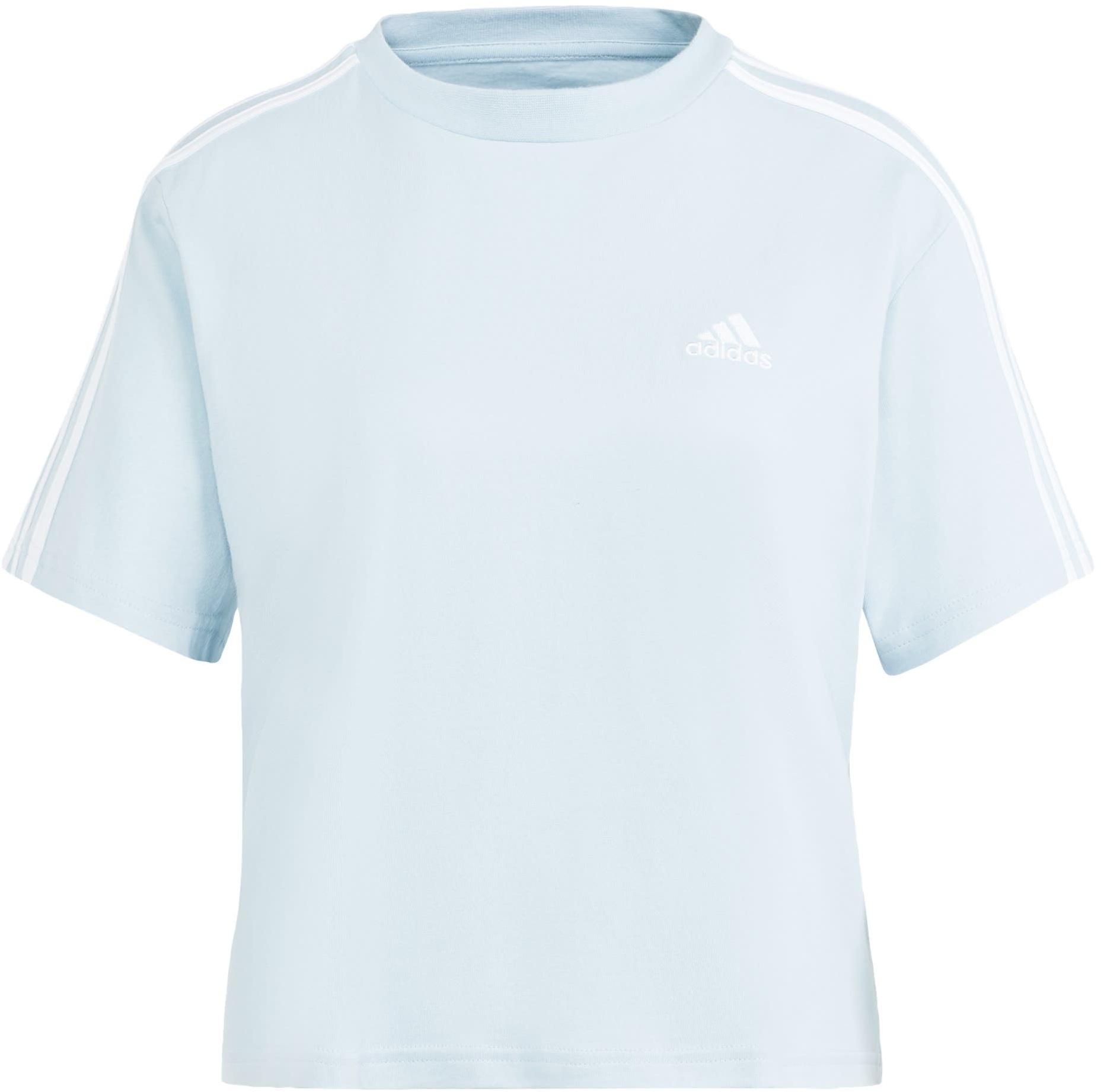 adidas Damen Essentials 3-Streifen Single Jersey Crop T-Shirt