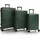 HEYS Zen Koffer-Set 3-tlg. polycarbonat/grün