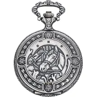 Eichmüller Taschenuhr Pferd/Pferde/Reiten 8202-02 mit Taschenuhrkette und Etui