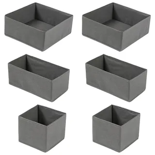 Ziyonix Unterwäsche Organizer 6 Stück, Faltbare Schrank Organizer Kleiderschrank, Basics Schubladen Organizer, Aufbewahrungsbox Schrank, Aufbewahrungsbox Stoff für Babykleidung, Unterwäsche, Socken