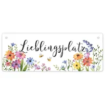 speecheese Lieblingsplatz Metallschild XL ?? Schenk dir selbst oder deiner botanisch begeisterten Freundin einen Blütentraum! Das Metallschild Lieblingsplatz bringt Leben in Garten und