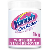 Vanish Fleckenentferner für Kleidung, Oxi Action Powder l Fleckenentferner für Kleidung mit zusätzlicher Leistung von Kleideraufheller l Größe 1 kg (Verpackung kann variieren), 1kg (1er Pack)