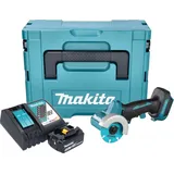 Makita Makita, DMC 300 RG1J Akku Winkelschleifer 18 V 76 mm Brushless + 1x Akku 6,0 Ah + Ladegerät + Makpac