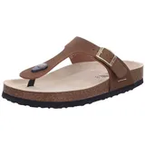 Josef Seibel Damen Zehentrenner Hermine 02, Frauen Sandalen,Weite G (Normal),zehenstegsandalen,flip Flops,bequem,leicht,braun,41 EU