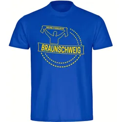 multifanshop Kinder T-Shirt - Braunschweig - Meine Fankurve - Druck gelb - Kind