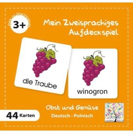 Schulbuchverlag Anadolu Mein Zweisprachiges Aufdeckspiel, Obst und Gemüse, Polnisch (Kinderspiel)