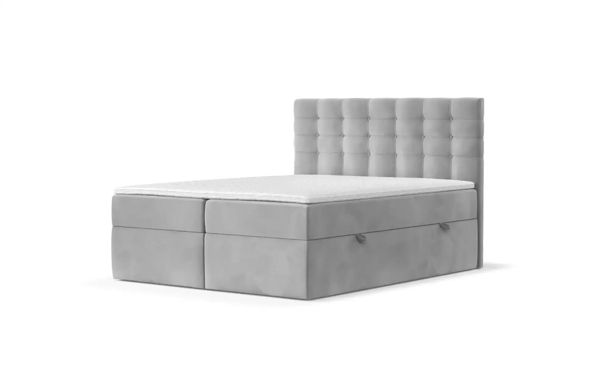 maison de rêve Boxspringbett mit Stauraum  Sansa , grau , Maße (cm): B: 182 H: 120
