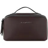 Bugatti Almata Kulturbeutel Damen, Make-up-Tasche mit großer Öffnung für Reisen, braun