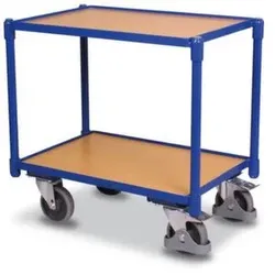 VARIOfit Tischwagen, Tragl. 250kg für Euro-Norm, Ladefl. LxB 605x410mm, 2 Etagen, RAL5010