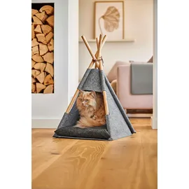 Zeller Present Katzenzelt Filz, Versteck, Grau, ca. 44x42x45/68 cm 14378