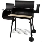 Aktive Holzkohlegrill mit Rädern Aktive Stahl Kunststoff Emailliertes Metall 106 x 106 x 61 cm Schwarz