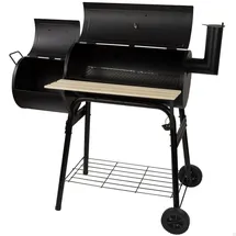 Aktive Holzkohlegrill mit Rädern Aktive Stahl Kunststoff Emailliertes Metall 106 x 106 x 61 cm Schwarz
