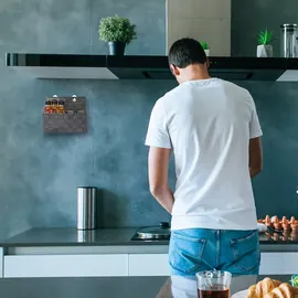 Relaxdays Aufbewahrungskorb hängend 20 x 25 x 16,5 cm 2-tlg. weiß