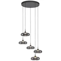 Schöner Wohnen POSH 5-flg. 62,00 cm oval/schwarz/grau