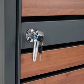 Mendler Mülltonnenverkleidung HWC-J81 125 x 132 x 80 cm anthrazit