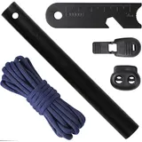 Feuerstahl Outdoor Feuerstarter Set Kit mit 7 Kern-Strängen Nylonseil, Kordelsto