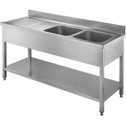 Vaiotec EASYLINE Spültisch 700 / 2 Becken in vers. Ausführungen