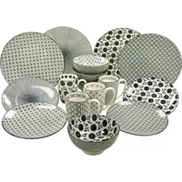 CreaTable New Style black Kombiservice 16-tlg.