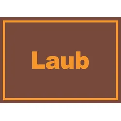 Laub Mülltrennung Schild mit Text waagerecht A3 (297x420mm)