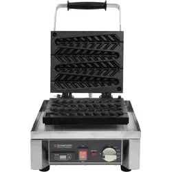 Schneider - Waffel-Eisen "Waffel am Stil", für 4 Waffeln (55 x 215 mm)