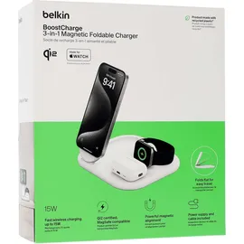 Belkin BoostCharge Qi2 15W magn.Ladestation weiß