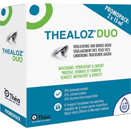 Théa Thealoz Duo Augentropfen Trockene Augen Flakon 2x15ml