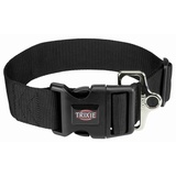 TRIXIE Premium Halsband, schwarz M–L 40–60cm 50mm Hund