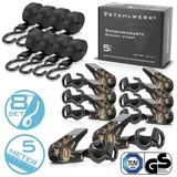 STAHLWERK Spanngurte 8er Set 5 m x 25 mm 800 kg