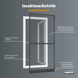Primaster Insektenschutz-Tür 100 x 210 cm Anthrazit