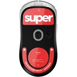 pulsar gaming gears Superglide2 Maus-Pads mit strukturierter Oberfläche mit Geschwindigkeitskontrolle, ultra-widerstandsfähiges Glas, glatte und langlebige Sohle für Logitech G Pro X Superlight2 (Rot)