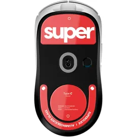 pulsar gaming gears Superglide2 Maus-Pads mit strukturierter Oberfläche mit Geschwindigkeitskontrolle, ultra-widerstandsfähiges Glas, glatte und langlebige Sohle für Logitech G Pro X Superlight2 (Rot)