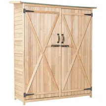 Costway Gerätehaus 50 x 162 x 140 cm Beige