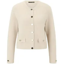 Betty Barclay Damen Casual-Strickjacke mit Knopfleiste 38, beige - 38