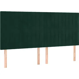 vidaXL Boxspringbett 180 x 200 cm Dunkelgrün
