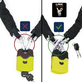 Urban Security U4K120 Kettenschloss Gehärtetem Stahl ø10, Sicherheitslevel 11, Motorradschloss Fahrradschloss 120cm Andere
