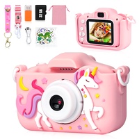 BBLIKE Kinderkamera, Kinder Kamera 1080P HD 2,0-Zoll-Bildschirm Fotoapparat mit 32GB SD-Karte USB Kamera Kinder für Einhorn Geschenke Geburtstags Weihnachten Spielzeug für Jungen und Mädchen(Rosa)