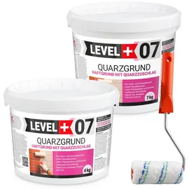 Hangato GmbH Quarzgrund Grundierung Putzhaftgrund Holz OSB 11 kg weiß + Farbroller 10 cm