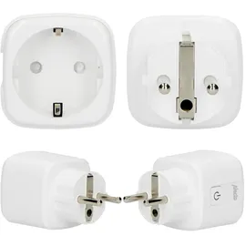 Alecto SMART-PLUG10 - Smarter WLAN-Zwischenstecker, 16 A, 3680 W, 4er-Pack, Weiß