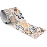 Muralo Tapetenbordüre 10 cm 300 g Beige/Blau/Braun/Orange 10x300 cm