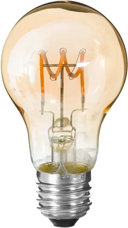 Atmosphera Standard A60 E27 Spiralfaden-LED-Glühbirne bernsteinfarben