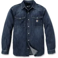CARHARTT Denim Snap Front Langarmhemd - Wyatt - L