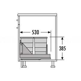HAILO Abfallsammler 48 l Grau
