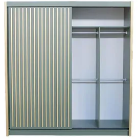 bettso Schiebetürenschrank TIARA 203 x 216 x 62 cm Grün