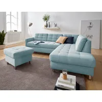 sit&more Ecksofa »Picasso L-Form«, wahlweise mit Bettfunktion und Bettkasten, blau