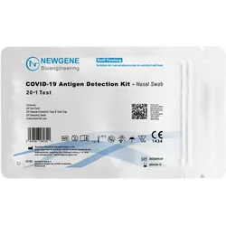 20x gene COVID-19 Antigen Selbsttest im Polybeutel - Nasal Swab - 1er Laientest nasal