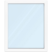 Fenster 100x120 cm, Kunststoff Profil aluplast IDEAL® 4000, Weiß, 1000x1200 mm, einteilig festverglast, 2-fach Verglasung, individuell konfigurieren