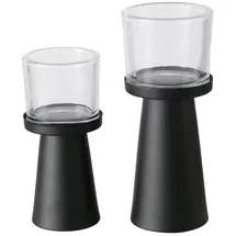 Boltze home Teelichthalter Pius Metall Schwarz