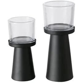 Boltze home Teelichthalter Pius Metall Schwarz